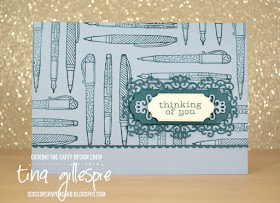 scissorspapercard, Stampin' Up!, CASEing The Catty, Crafting Forever, Birds Of A Feather, Ornate Frames Dies, Subtle Embossing Folder 