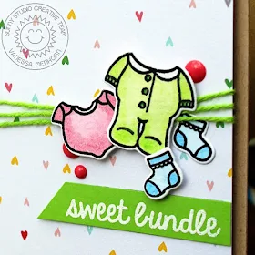 Sunny Studio Stamps: Baby Bear Sweet Bundle Card by Vanessa Menhorn.