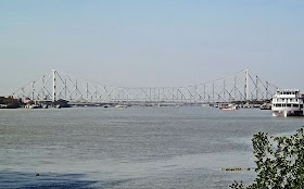 howrah bridge with schooner on river hooghly