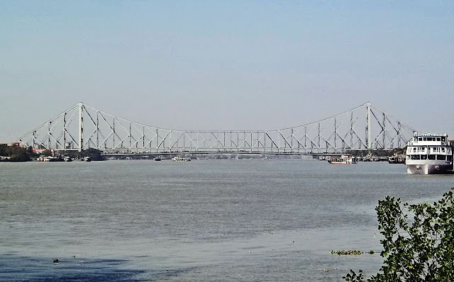 howrah bridge with schooner on river hooghly