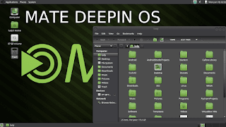 tampilan mate desktop pada deepin os