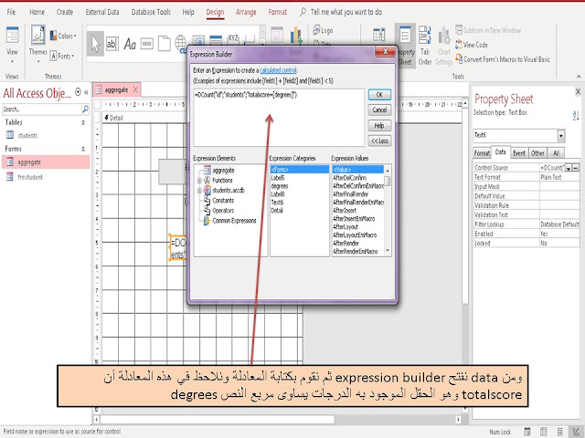 شرح دالة DCOUNT في برنامج  Ms access ميكروسوفت اكسس