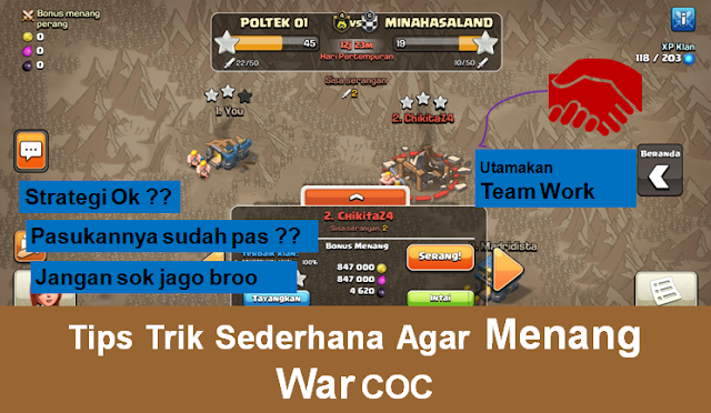 Tips Trik Sederhana Agar Menang Dalam War COC