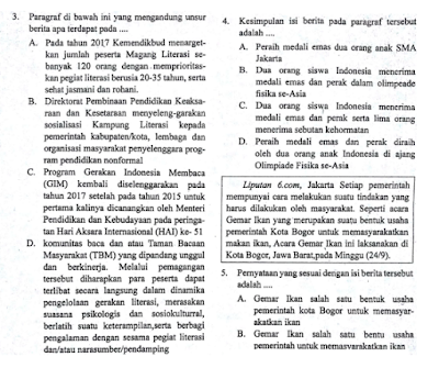 Contoh soal latihan Soal PAS UAS Bahasa Indonesia Kelas 8 Semester 1 Kurikulum 2013 Revisi 2018