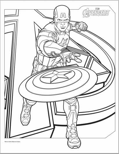 Avengers Captain America coloring page