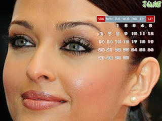 Aishwarya Rai 2010 June Calendar