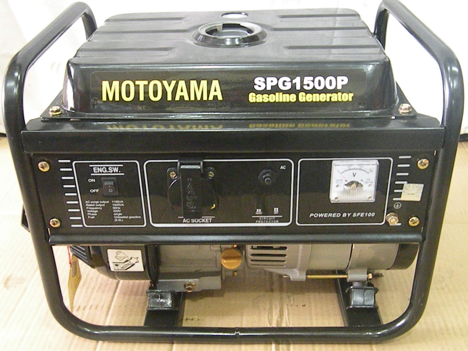 Genset Gasoline 1000 watt Motoyama SPG 1500 P