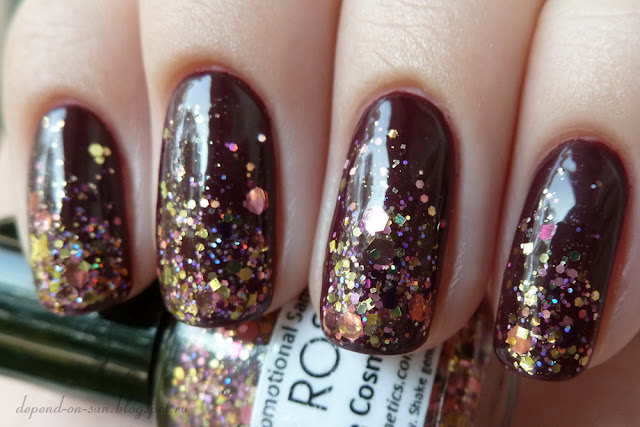 Femme fatale cosmetics Gilded rose & OPI Mrs. O'Leary's BBQ