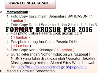 Brosur Penerimaan Siswa Baru 2016 Sekolah