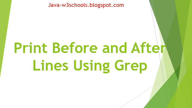 Print Before and After Lines Using Grep