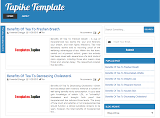 Preview Tapike Dark Blue Blogger Template