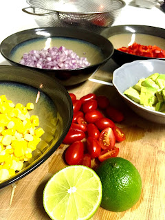 veggies, chopped vegetables, healthy dinner ingredients, mexican, taco night