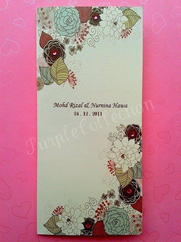 This handmade wedding invitation card comes with matching envelope pink 