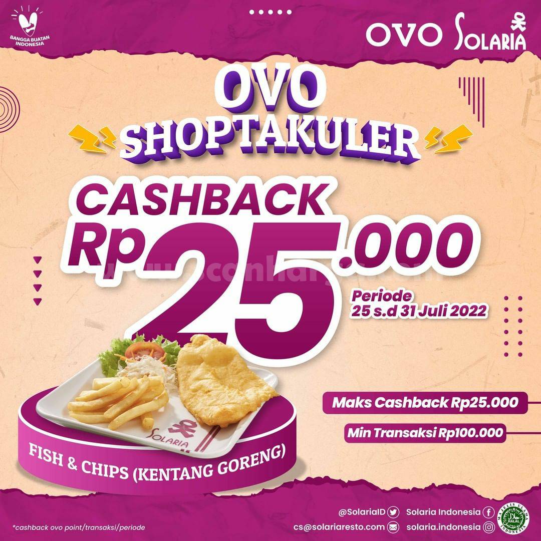 SOLARIA Promo OVO SHOPTAKULER – CASHBACK Rp 25.000