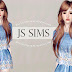 [JS SIMS 3] Lace Denim Top & Skirt