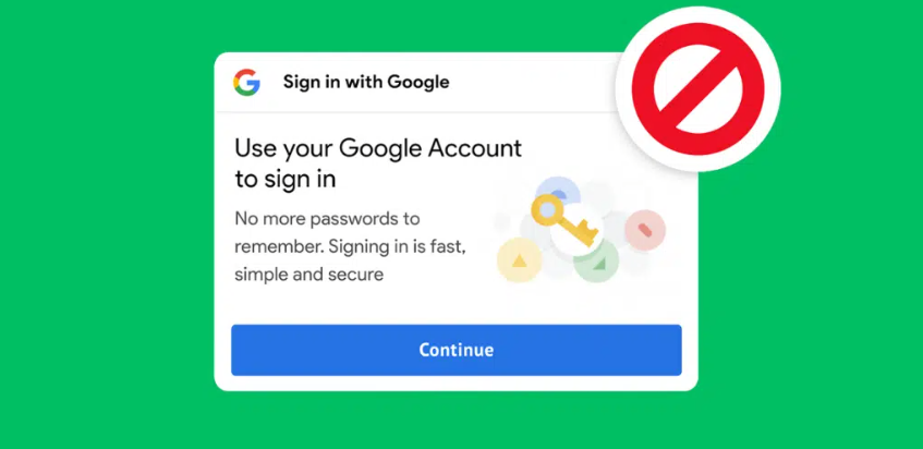 How to turn off pop-ups for Google account login in sites