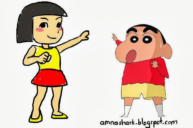 Gadis Misteri Aku dan Shin Chan