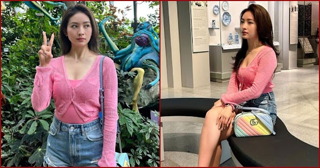 8 Potret Natasha Wilona Liburan di Singapura, Pakai Outfit Gemas Warna Pink!