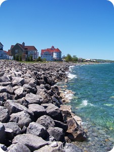 Shoreline and houses, Bay Harbor