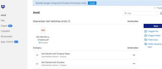 aplikasi penyimpanan data berbasis web dropbox