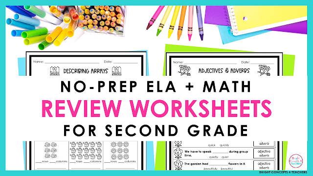 ELA and Math Review Worksheets
