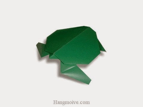 Cách gấp, xếp con rùa bằng giấy origami - Video hướng dẫn xếp hình sinh vật dưới nước - How to fold a Turtle