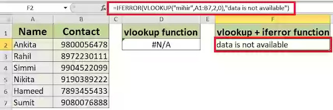 if error with Vlookup in hindi