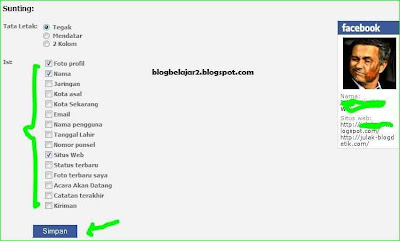memasang akun pribadi facebook di blogspot