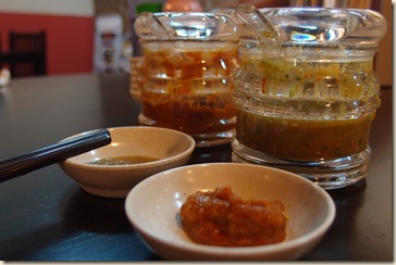 Red and Green Chilli Sauces