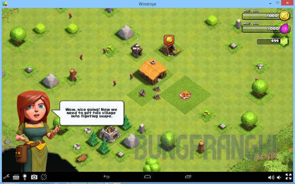 Intal game clash of clans (COC) di komputer emulator Windroye