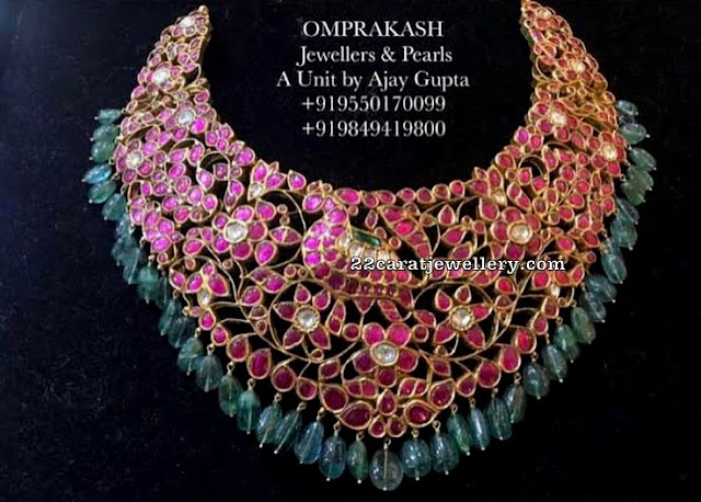 Kundan Bridal Choker by Omprakash Jewellers