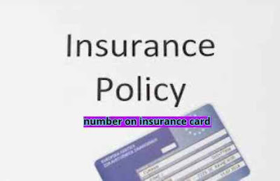 Where is the policy number on insurance card.?
