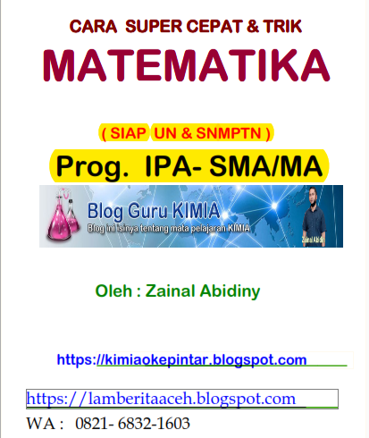 Buku Super Cepat dan Triks  Belajar Matematika SMA, MA, dan SMK