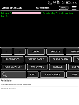 Menyuntikan order by SQL Injection