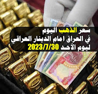 سعر الذهب في عموم البلاد امام الدينار العراق والدولار