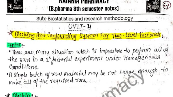 Biostatistics and research methodology sem8 (unit4) hand written notes pdf