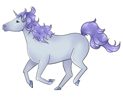 blue unicorn clipart