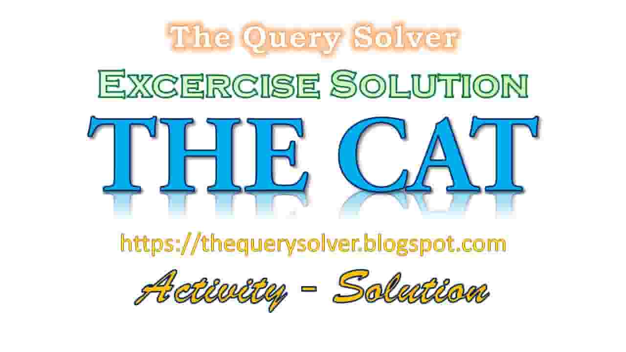 The Cat Exercise Activity Solution For Class 10 Madhyamik Students