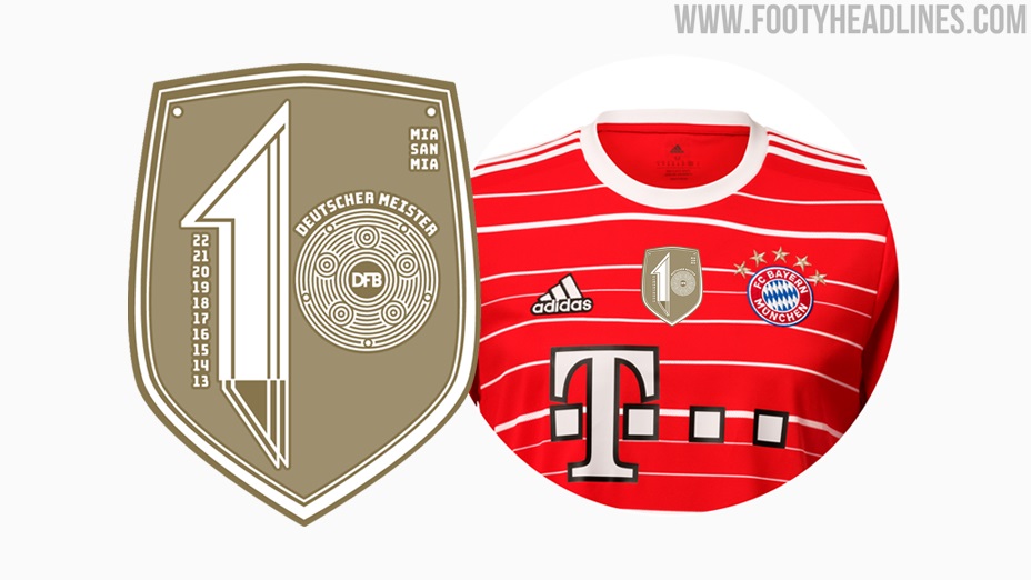 Originales Champions League Patch Badge Set Bayern München wie Matchworn Trikot 