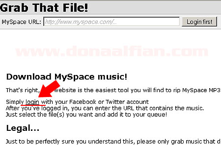 Cara Download Mp3 di MySpace