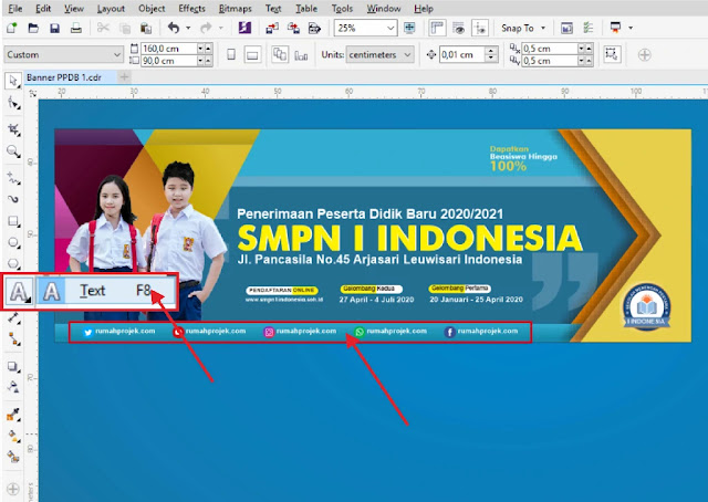 Download Spanduk Penerimaan Siswa Baru CorelDraw