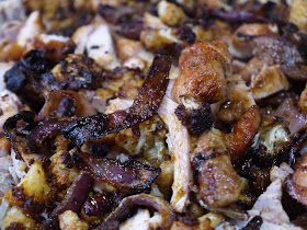 roasted chicken and cauliflower shawarma