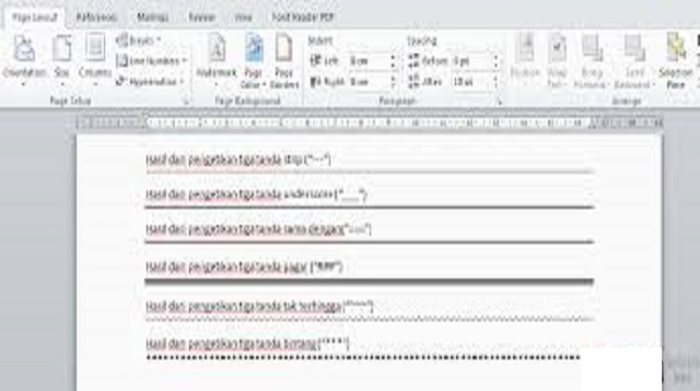 Cara Membuat Garis di Microsoft Word