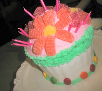 girl birthday cupcake cake