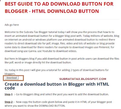BEST GUIDE TO AD DOWNLOAD BUTTON FOR BLOGGER - HTML DOWNLOAD BUTTON