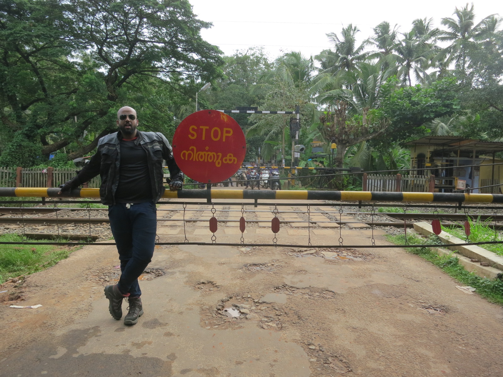 Chilling next to a railway crossing