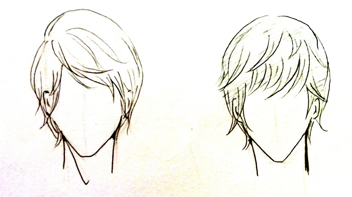 Cara menggambar rambut  manga cowok  MAYAGAMI