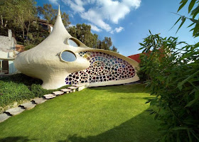 Shell house or Nautilus by Architect Javier Senosiain in Mexico