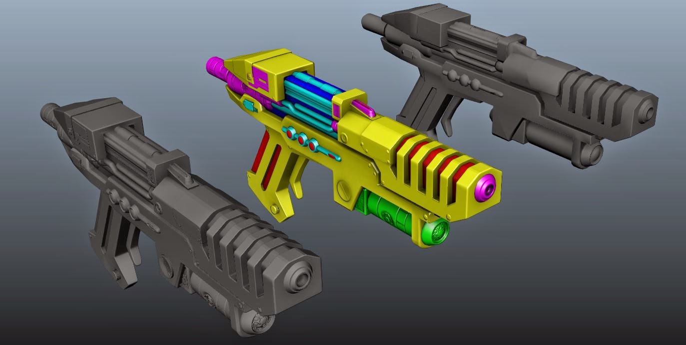 http://bynum3d.blogspot.com/2015/03/sci-fi-gun-wip.html