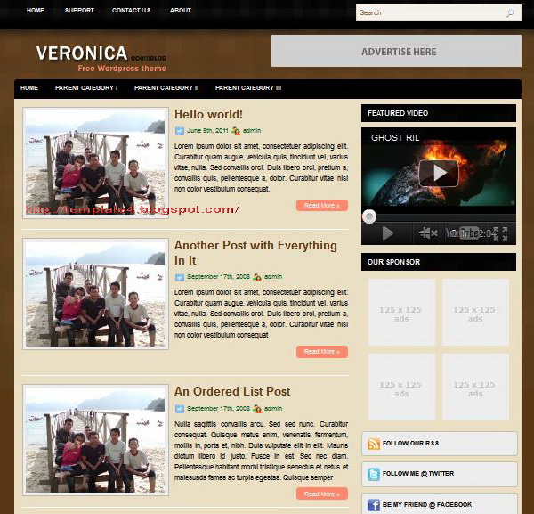 Veronica WordPress Theme